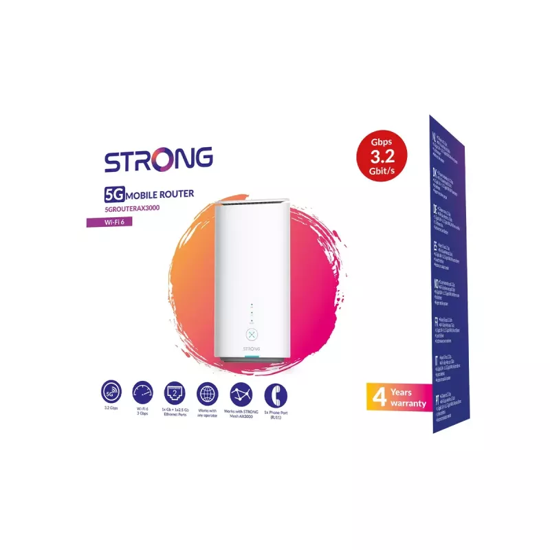 Mobilā tīkla maršrutētājs Strong 5G Router AX3000 Wi-Fi 5