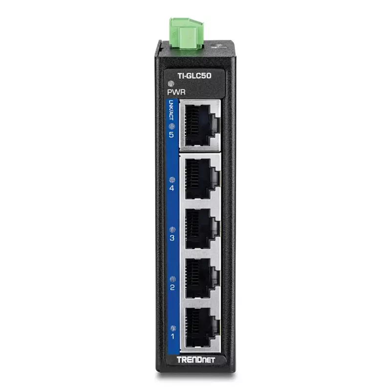 Nepārvaldāms slēdzis Trendnet TI-GLC50 Gigabit Ethernet 5 pieslēgvietas melns