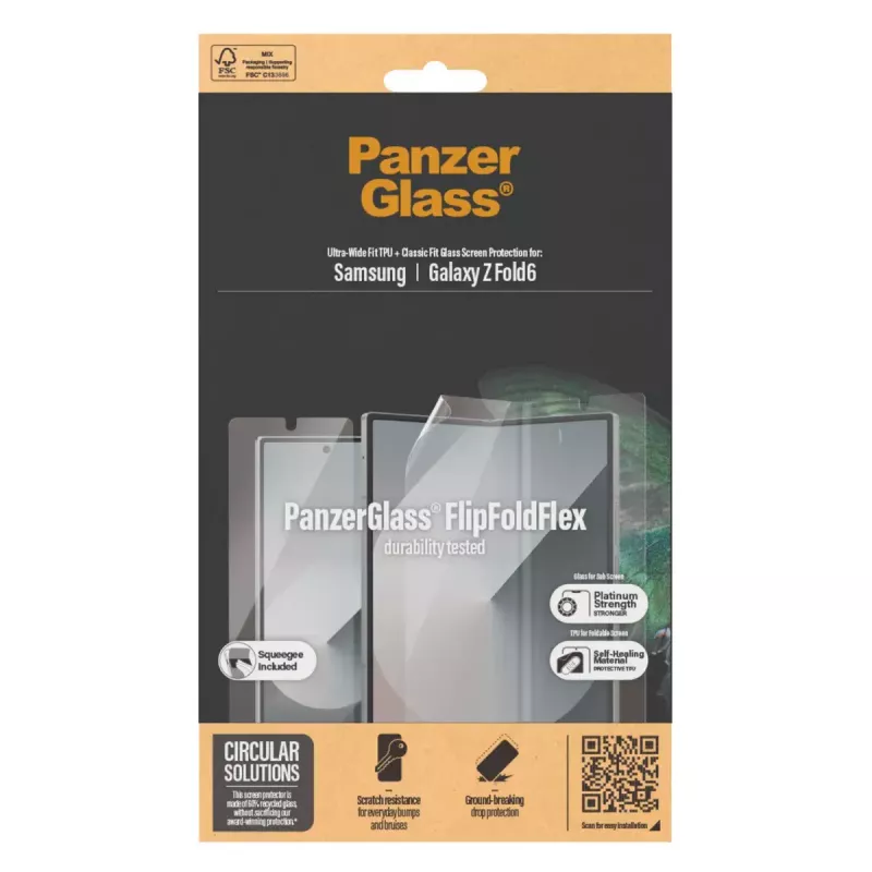 Ekrāna aizsargs PanzerGlass Samsung Galaxy Z Fold6 pret skrāpējumiem un triecieniem