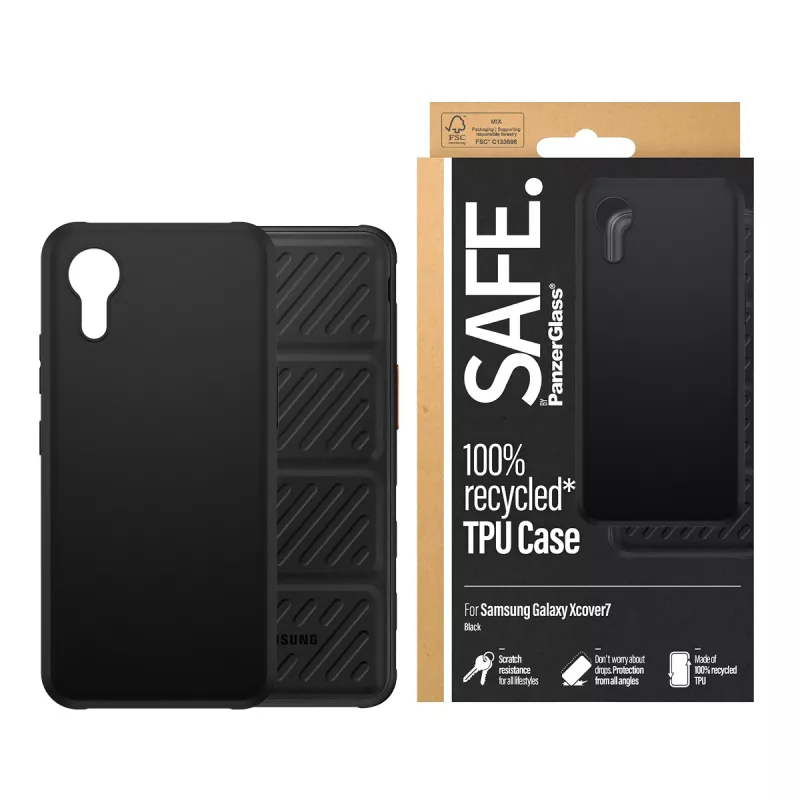 PanzerGlass SAFE. by ® TPU vāciņš Melns Samsung Galaxy Xcover7