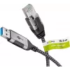 savienotāju adapteris Goobay 74400 USB 3.0 Type A RJ45 15m Melns Sudrabains