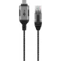 savienotāju adapteris Goobay 74403 USB 3.1 type A RJ45 2m Melns Sudrabains