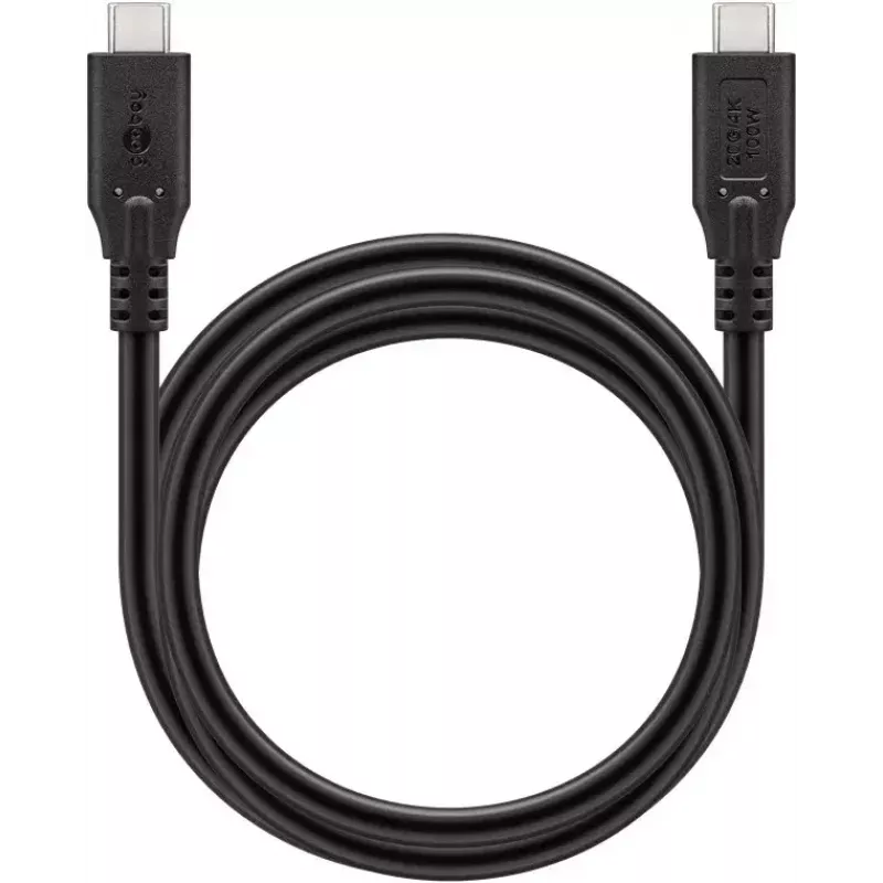 USB kabelis Goobay 74196 USB4 Gen 2x2 1,5m USB C Melns