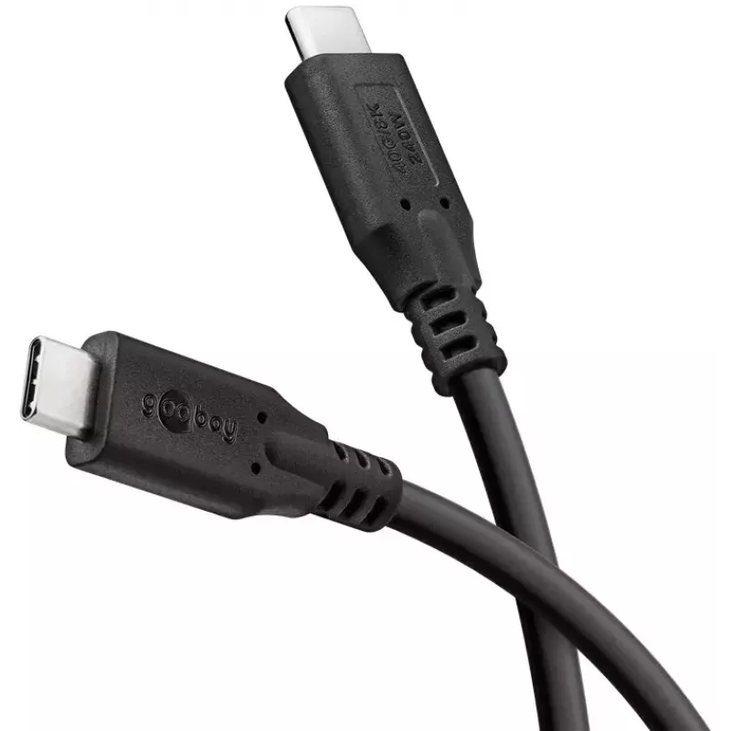 USB kabelis Goobay 74184 USB4 Gen 2x2 1,5 m USB C Melns