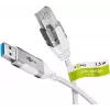 Goobay 74378 savienotāju adapteris USB 3.0 Type A uz RJ45 1,5 m balts