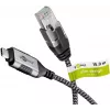 Kabeļa savienotāja pārveidotājs Goobay 74408 USB 3.1 type A RJ45 15 m Melns Sudrabains