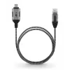 Kabeļa savienotāja pārveidotājs Goobay 74408 USB 3.1 type A RJ45 15 m Melns Sudrabains