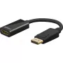 Goobay 75269 Video kabeļa adapteris 0,1 m DisplayPort HDMI Melns
