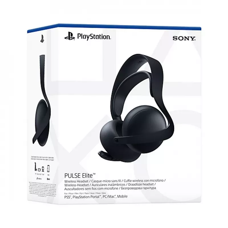 Sony Pulse Elite austiņas, bezvadu, galvas lentes tipa, spēlēm, Bluetooth, melnas