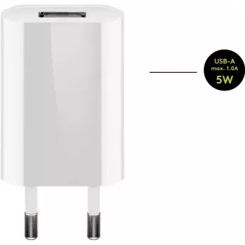 Lādētāja komplekts Goobay 5 W Apple Lightning iekštelpām maiņstrāvas mobilajam tālrunim