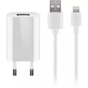 Lādētāja komplekts Goobay 5 W Apple Lightning iekštelpām maiņstrāvas mobilajam tālrunim