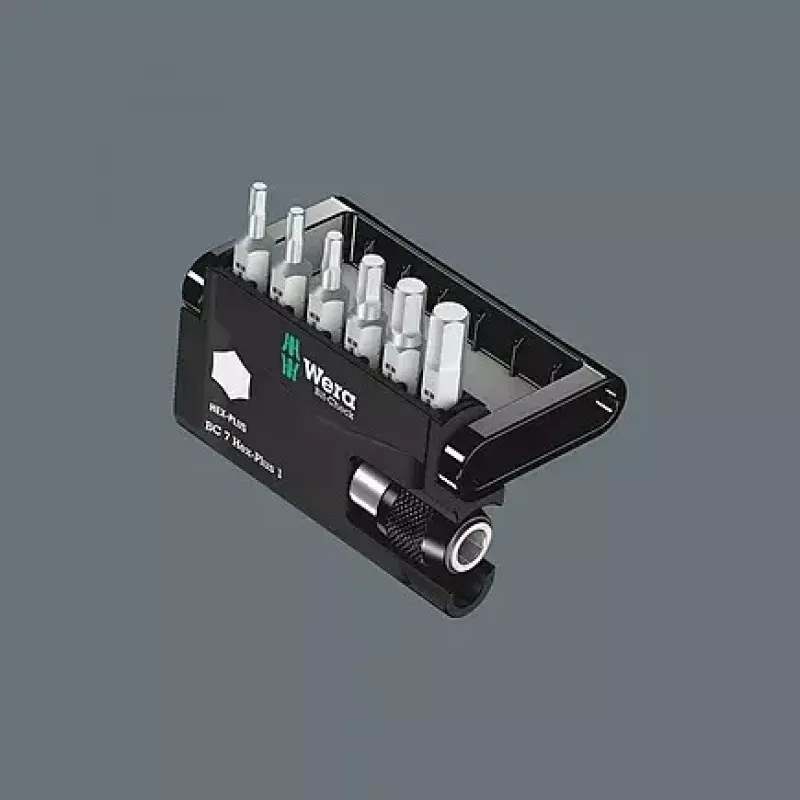 Wera Bit-Check 7 Hex-Plus 1 skrūvgriežu uzgaļu komplekts, 7 gab., H2-H6