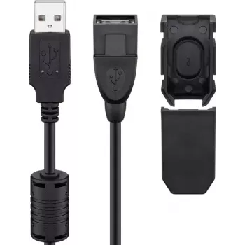 USB kabelis Goobay 93284 USB 2.0 2 m USB A melns