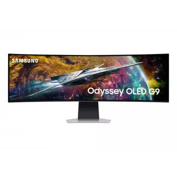 Samsung G95SC datora monitors 124,5 cm (49 colli) 5120 x 1440 pikseļi Dual QHD OLED Sudrabs