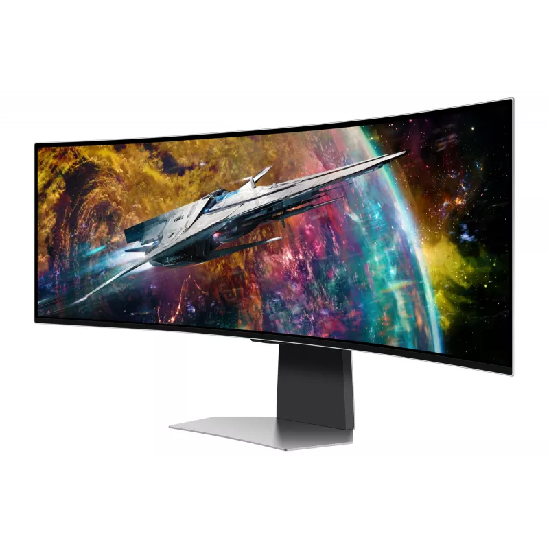 Samsung G95SC datora monitors 124,5 cm (49 colli) 5120 x 1440 pikseļi Dual QHD OLED Sudrabs