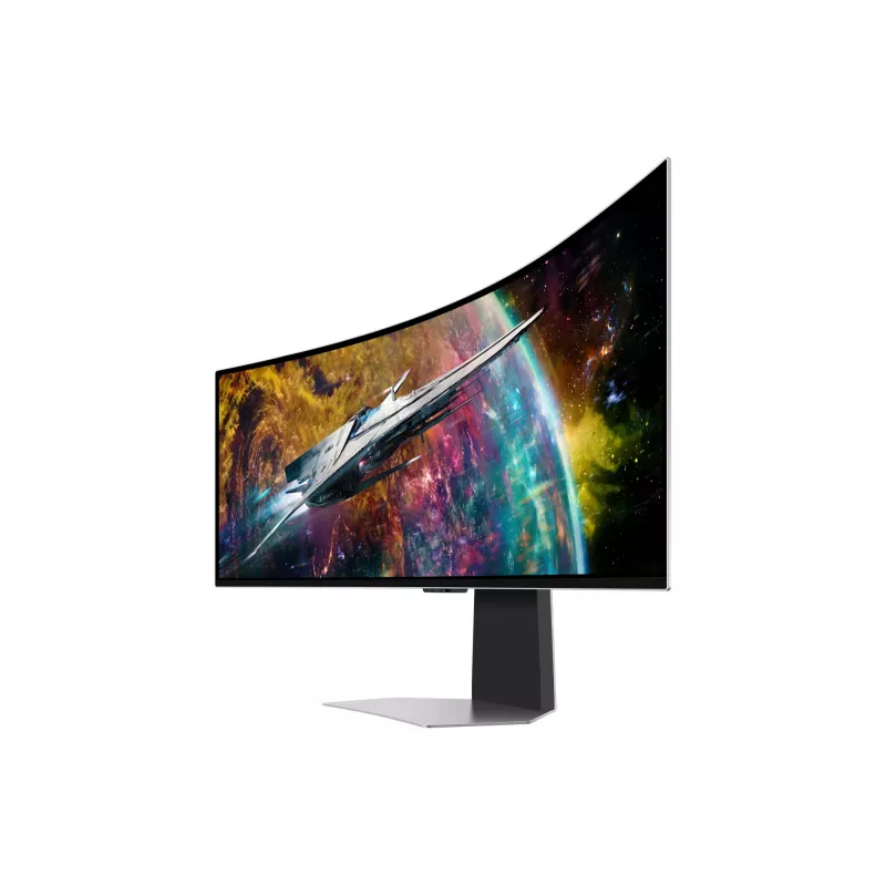 Samsung G95SC datora monitors 124,5 cm (49 colli) 5120 x 1440 pikseļi Dual QHD OLED Sudrabs