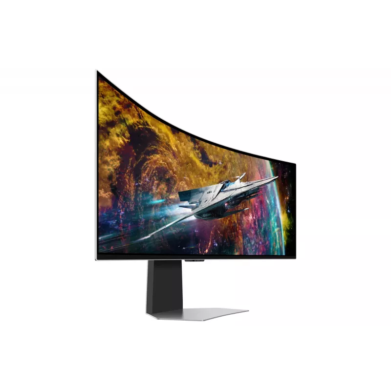 Samsung G95SC datora monitors 124,5 cm (49 colli) 5120 x 1440 pikseļi Dual QHD OLED Sudrabs