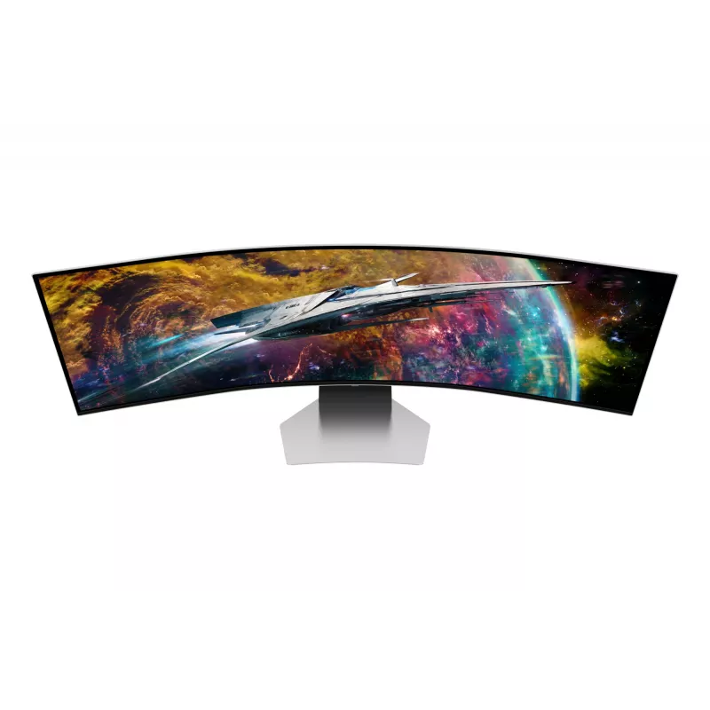 Samsung G95SC datora monitors 124,5 cm (49 colli) 5120 x 1440 pikseļi Dual QHD OLED Sudrabs