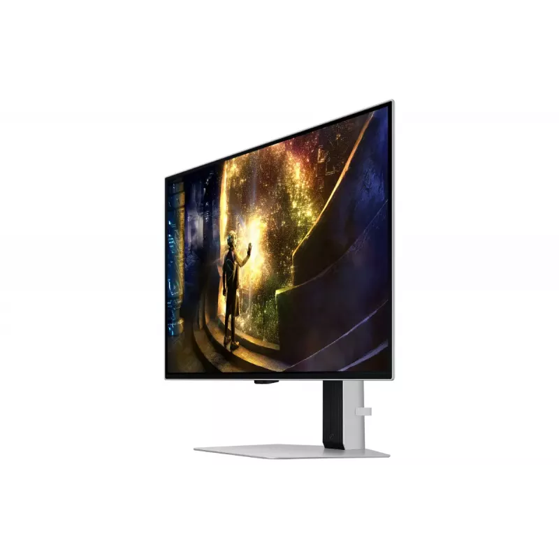 Samsung G61SD datora monitors 68,6 cm (27 colli) 2560 x 1440 pikseļi Quad HD OLED Sudrabs