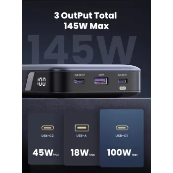 Pārnēsājams ārējais akumulators Ugreen 90597A 25000 mAh