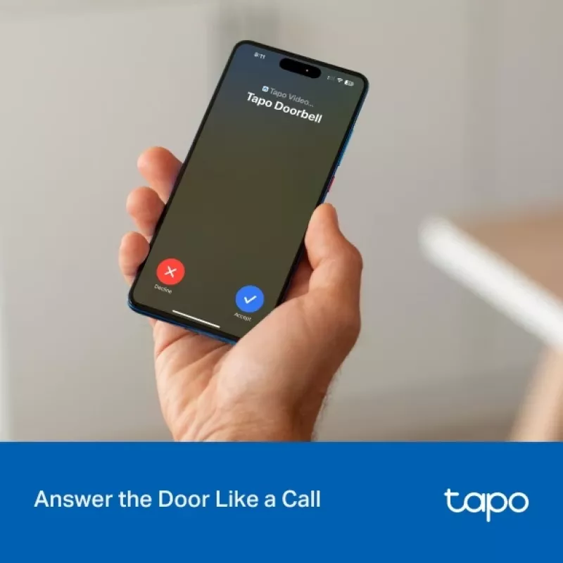 TP-Link Tapo D205 video intercom sistēma 3 MP Melna