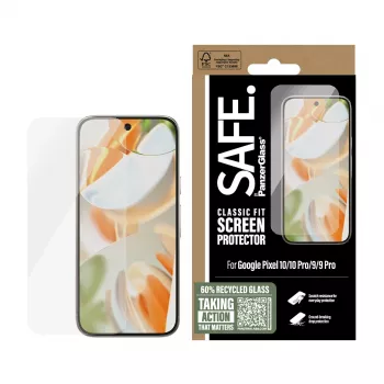 Ekrāna aizsargs PanzerGlass SAFE. saderīgs ar Google Pixel 10 10 Pro 9 9 Pro, izturīgs pret skrāpējumiem un triecieniem