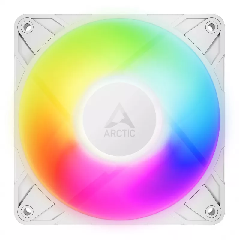 ARCTIC Freezer P12 Pro A-RGB (Balts) - 3 iepakojums 120 mm A-RGB PWM ventilators ar kabeļa sadalītāju