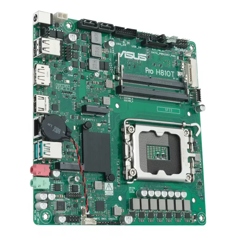 Mātesplate ASUS Pro H810T-CSM Intel H810 LGA 1851 mini ITX DDR5 128GB