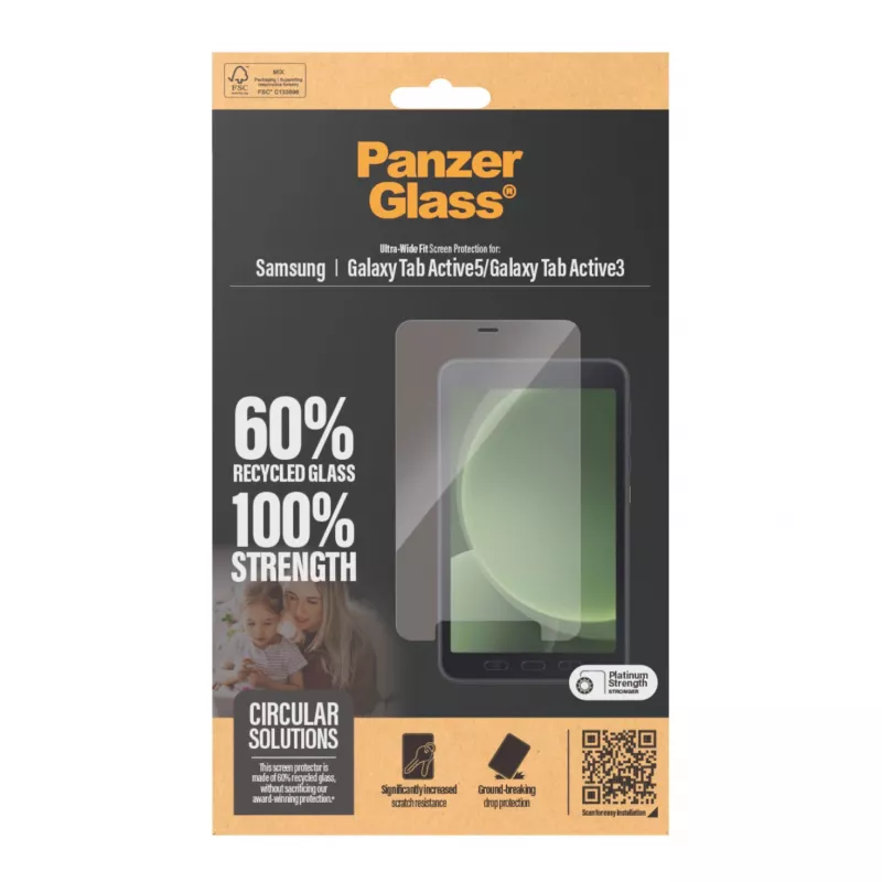 PanzerGlass ® ekrāna aizsargs Samsung Galaxy Tab Active5 | Active3 | Ultra-Wide Fit