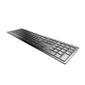CHERRY KW 9100 plāns tastatūra Universāla RF bezvadu + Bluetooth AZERTY franču melna