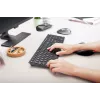 CHERRY KW 9100 plāns tastatūra Universāla RF bezvadu + Bluetooth AZERTY franču melna