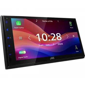 JVC KW-M695DBW automašīnas multivides uztvērējs Melns Wi-Fi 200 W Bluetooth