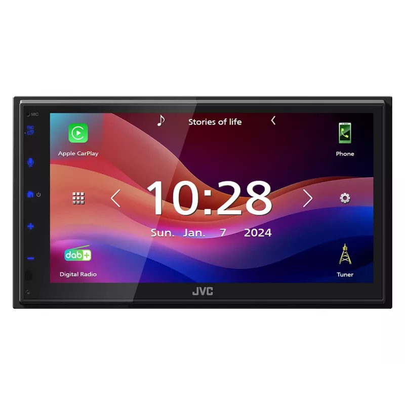 JVC KW-M695DBW automašīnas multivides uztvērējs Melns Wi-Fi 200 W Bluetooth