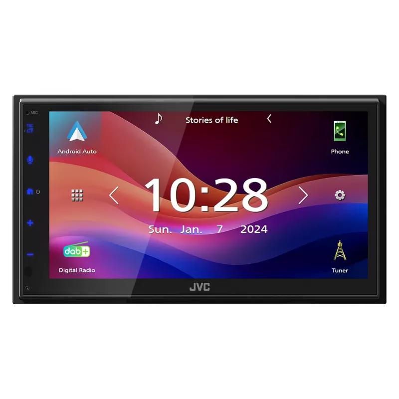 JVC KW-M695DBW automašīnas multivides uztvērējs Melns Wi-Fi 200 W Bluetooth