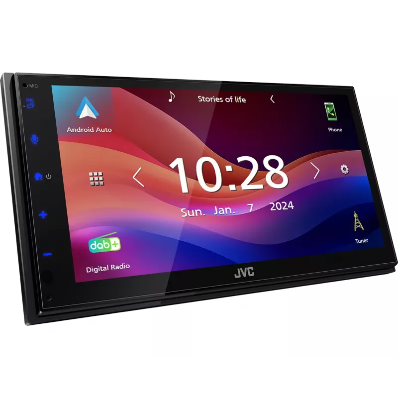 JVC KW-M695DBW automašīnas multivides uztvērējs Melns Wi-Fi 200 W Bluetooth