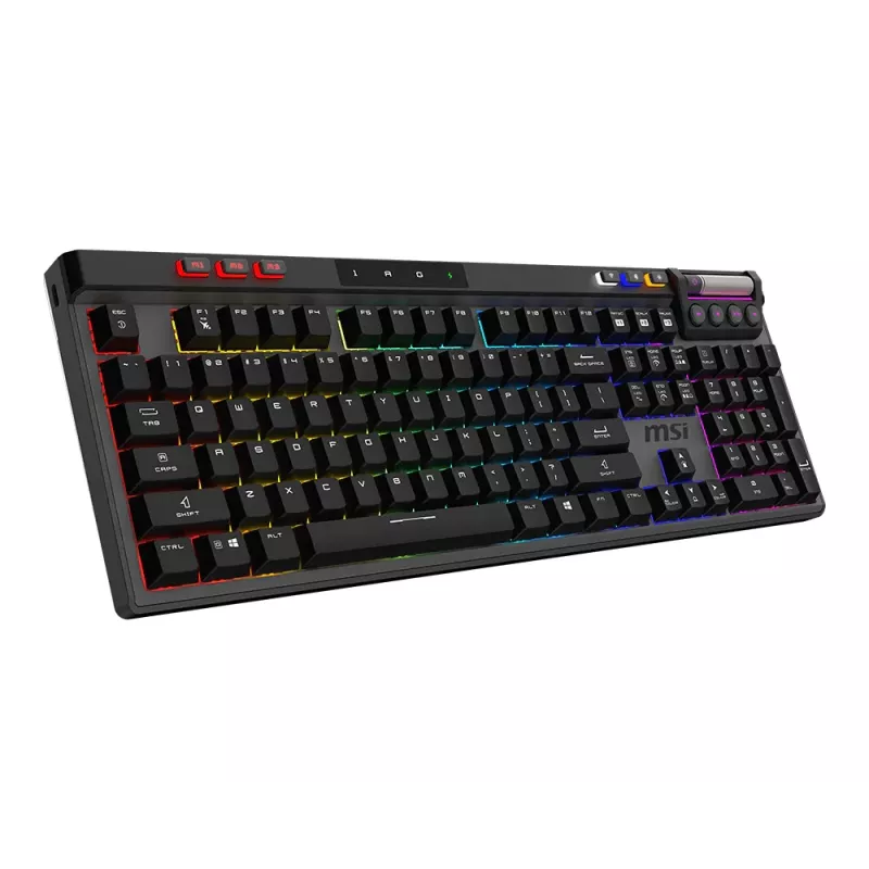MSI Strike Pro Wireless Silent mehāniskā spēļu klaviatūra, DE (QWERTZ) izkārtojums, melna