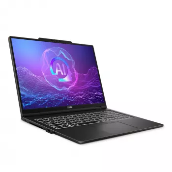 Portatīvais dators MSI Venture A16 AI+ A3HMG-036DE — 16 collu 2K (2048×1280), AMD Ryzen AI 5 340 2 GHz, 16 GB DDR5, 512 GB SSD, RTX 5050, Windows 11 Home, pelēks