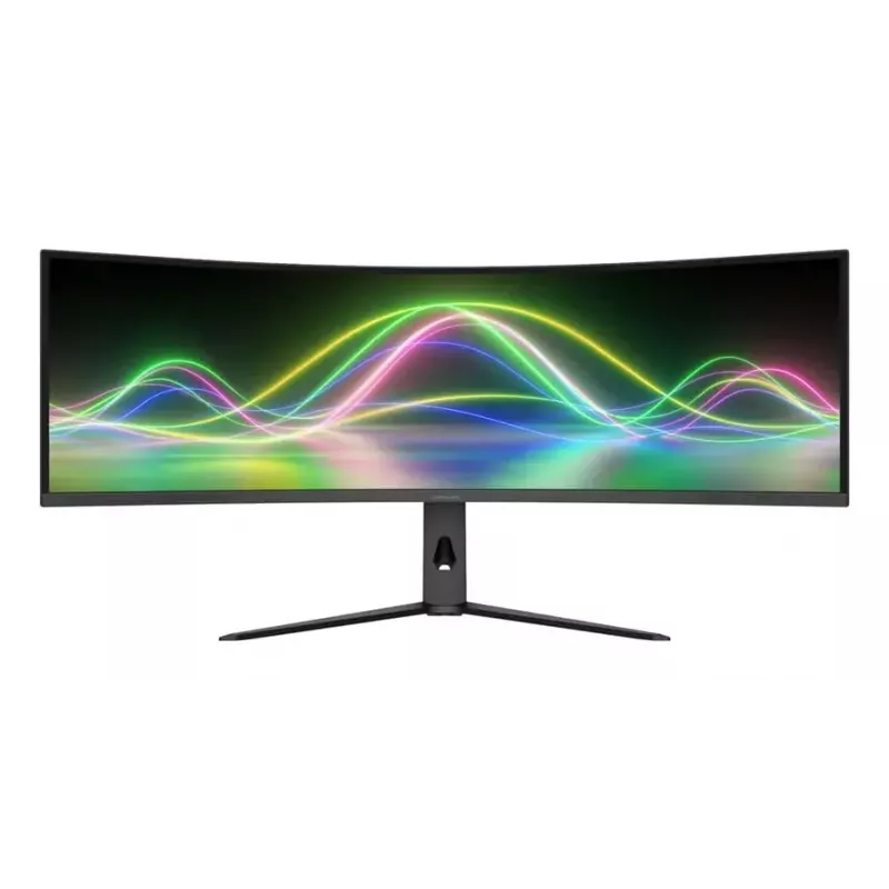 LC-Power LC-M49QCK 49 collu Dual QHD (5120×1440) izliekts VA LCD monitors, 3 ms, 32:9, VESA, augstuma regulēšana, melns