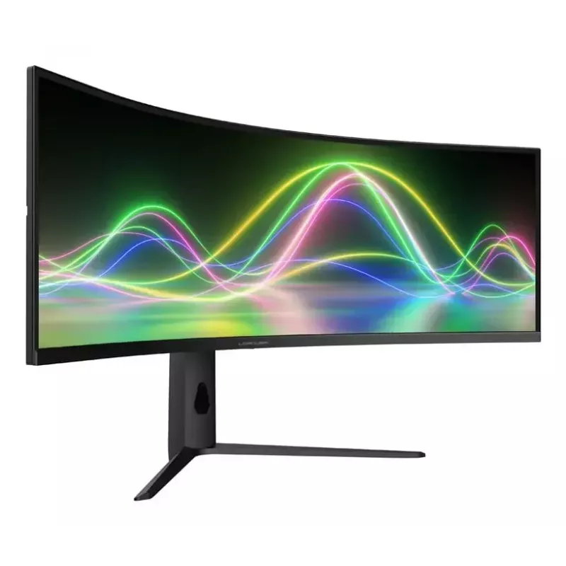 LC-Power LC-M49QCK 49 collu Dual QHD (5120×1440) izliekts VA LCD monitors, 3 ms, 32:9, VESA, augstuma regulēšana, melns
