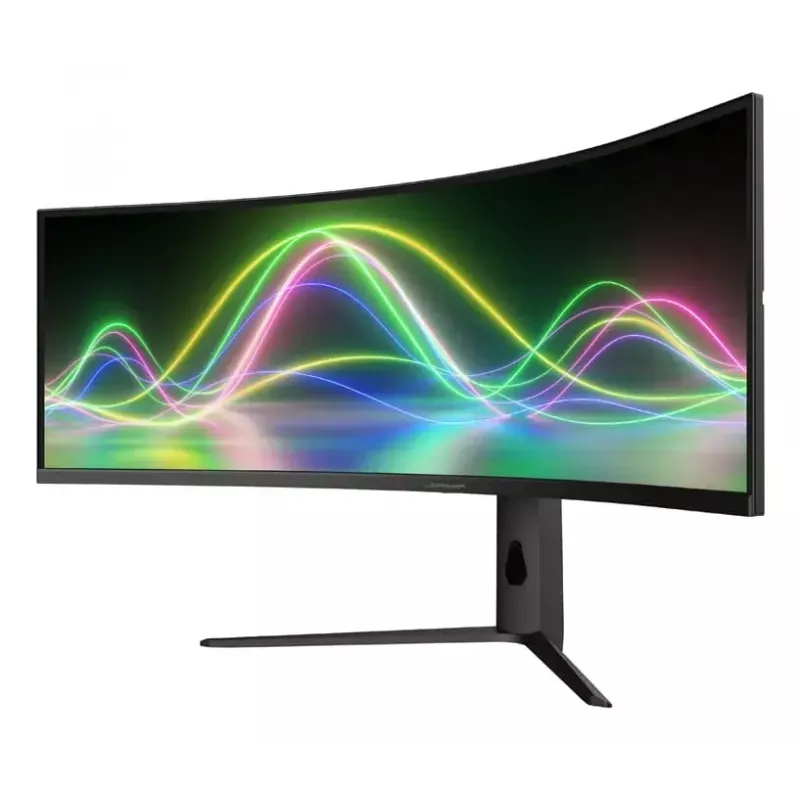 LC-Power LC-M49QCK 49 collu Dual QHD (5120×1440) izliekts VA LCD monitors, 3 ms, 32:9, VESA, augstuma regulēšana, melns