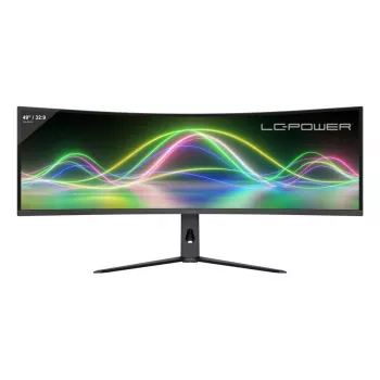LC-Power LC-M49QCK 49 collu Dual QHD (5120×1440) izliekts VA LCD monitors, 3 ms, 32:9, VESA, augstuma regulēšana, melns
