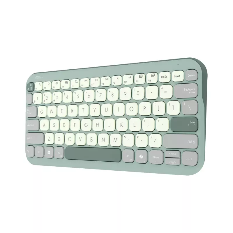 ASUS KW100 /GN/GE/81 tastatūra Mājas Bluetooth QWERTZ Vācu Zaļa, Gaiši zaļa