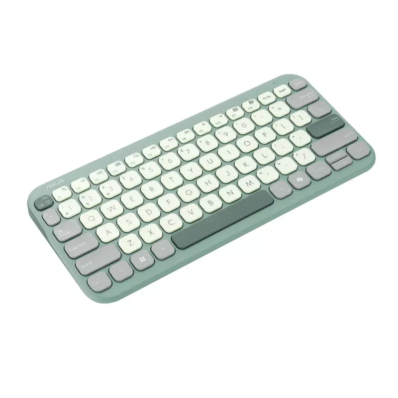 ASUS KW100 /GN/GE/81 tastatūra Mājas Bluetooth QWERTZ Vācu Zaļa, Gaiši zaļa
