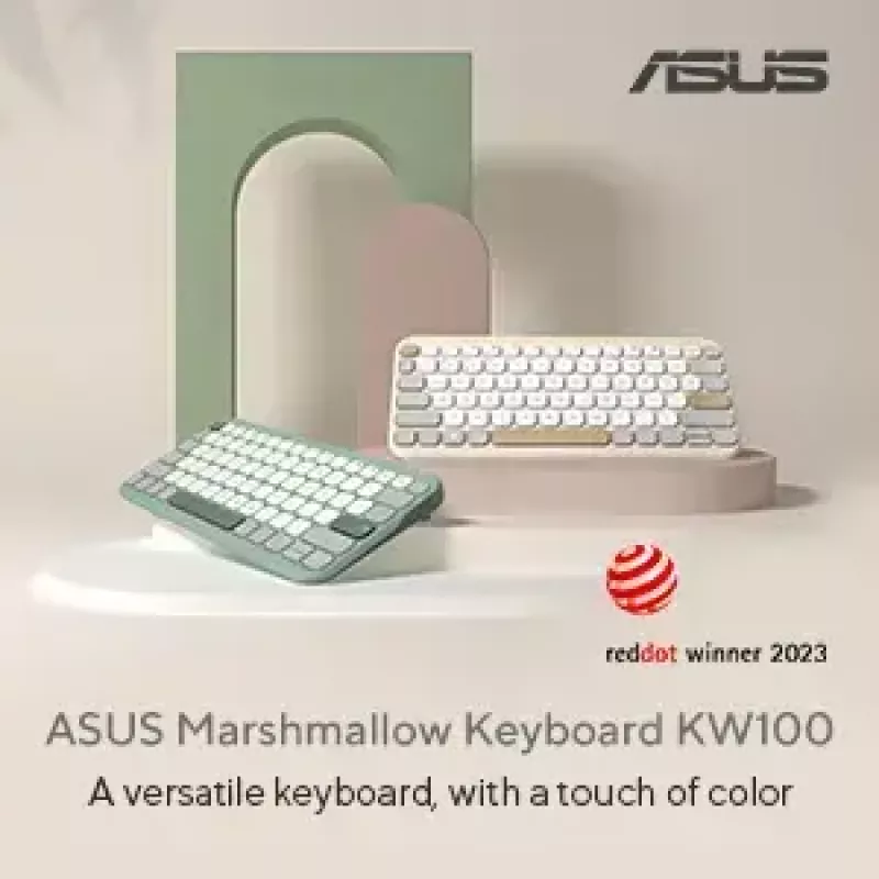 ASUS KW100 /GN/GE/81 tastatūra Mājas Bluetooth QWERTZ Vācu Zaļa, Gaiši zaļa