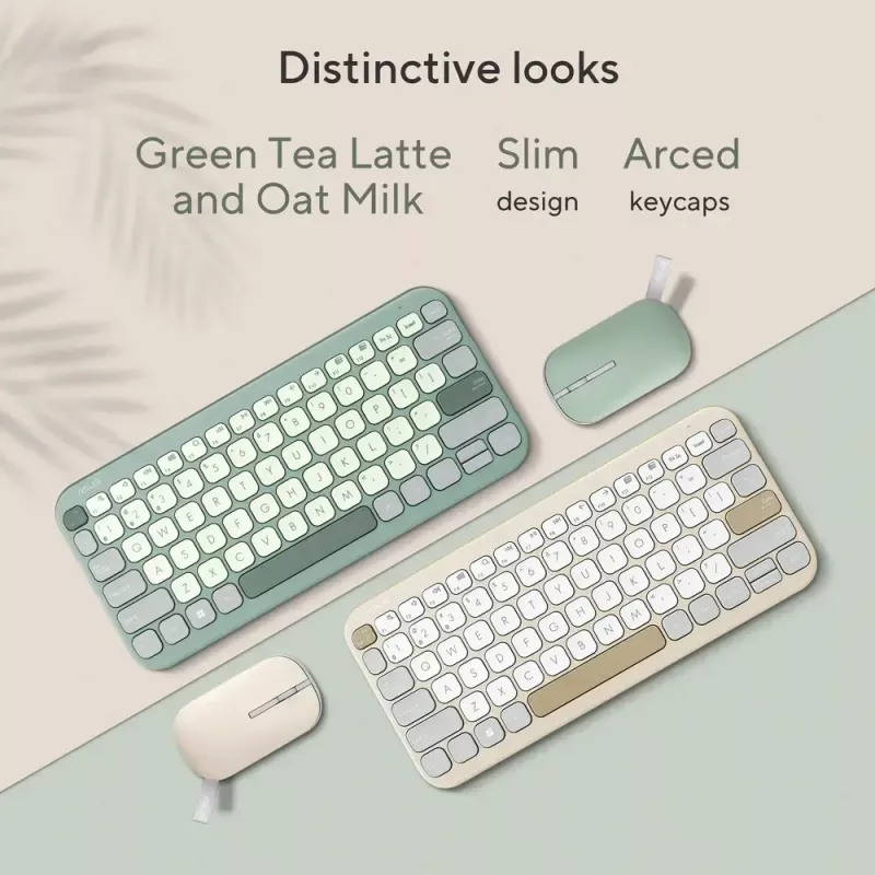 ASUS KW100 /GN/GE/81 tastatūra Mājas Bluetooth QWERTZ Vācu Zaļa, Gaiši zaļa