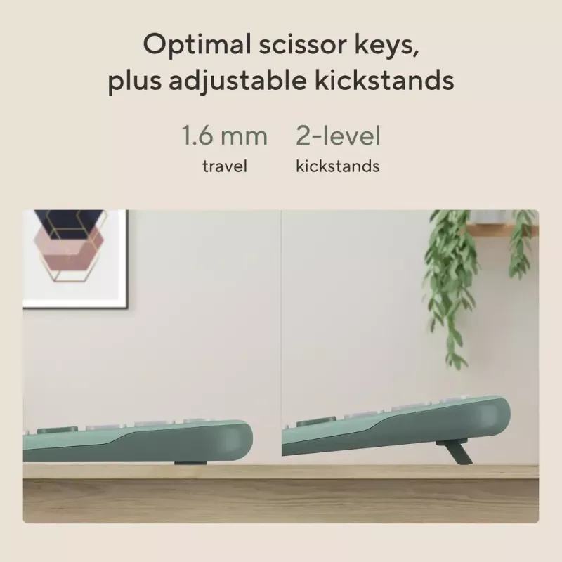 ASUS KW100 /GN/GE/81 tastatūra Mājas Bluetooth QWERTZ Vācu Zaļa, Gaiši zaļa