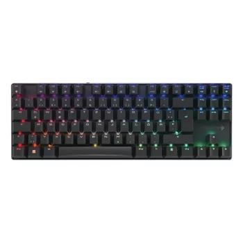 Mehāniskā spēļu tastatūra CHERRY XTRFY Cherry MX 8.2 TKL Wireless — bez ciparu bloka, QWERTZ, USB + RF + Bluetooth, RGB, melna