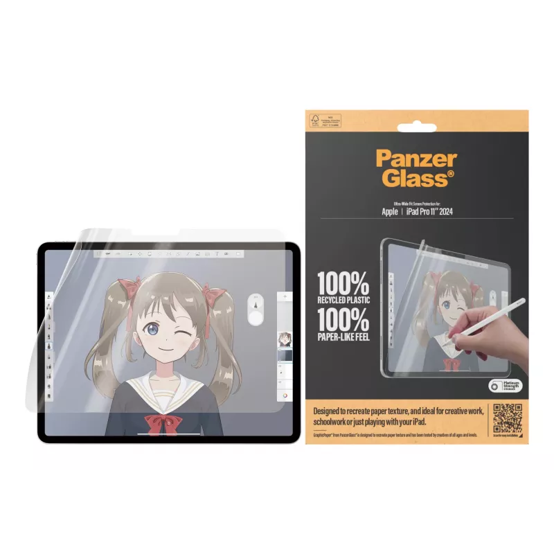 PanzerGlass® GraphicPaper® ekrāna aizsargs iPad Pro 11'' (2024-2025) | Ultra-Wide Fit