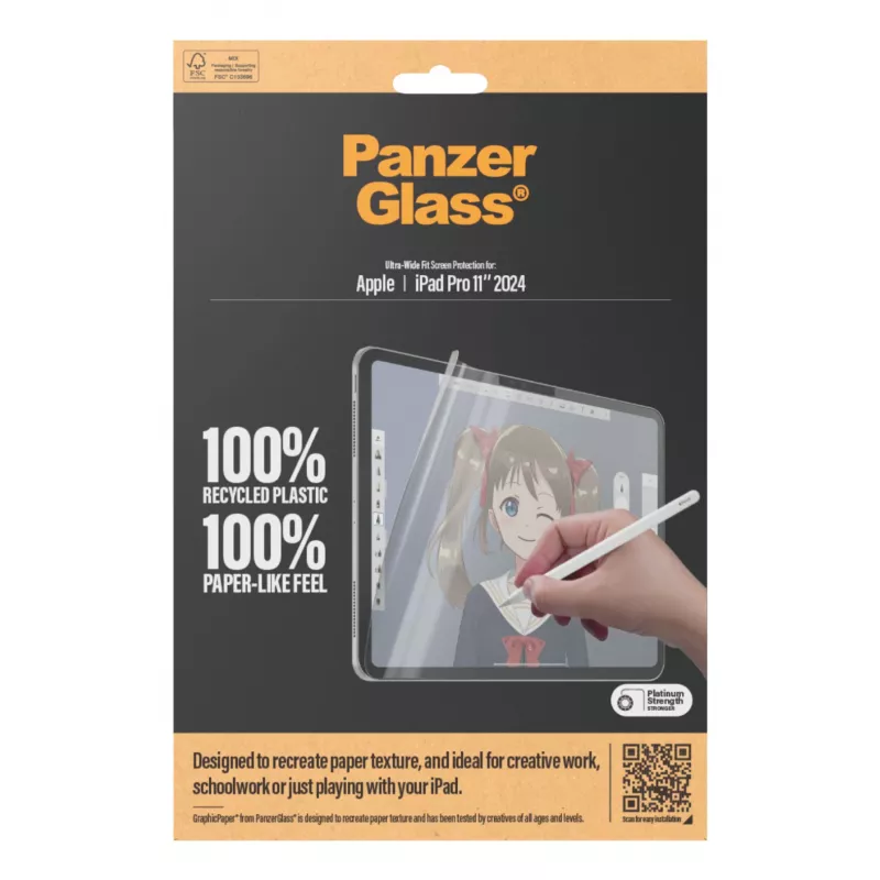 PanzerGlass® GraphicPaper® ekrāna aizsargs iPad Pro 11'' (2024-2025) | Ultra-Wide Fit