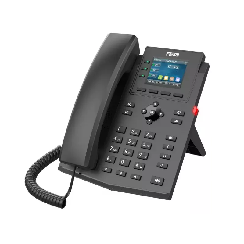 IP telefons Fanvil X303-2 Melns 4 līnijas LCD Vadu klausule